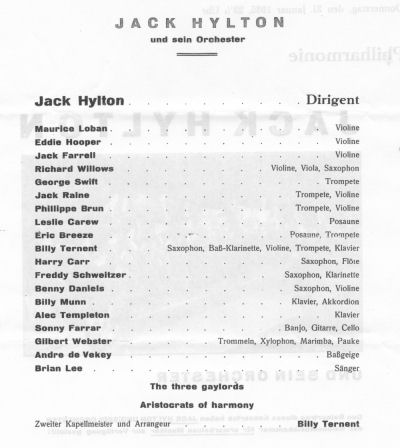 Members of Jack Hylton Orchestra